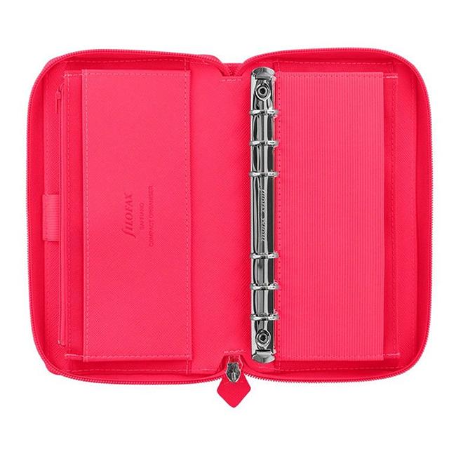 Органайзер Filofax Saffiano Compact Zip Fluoro Pink (028751)