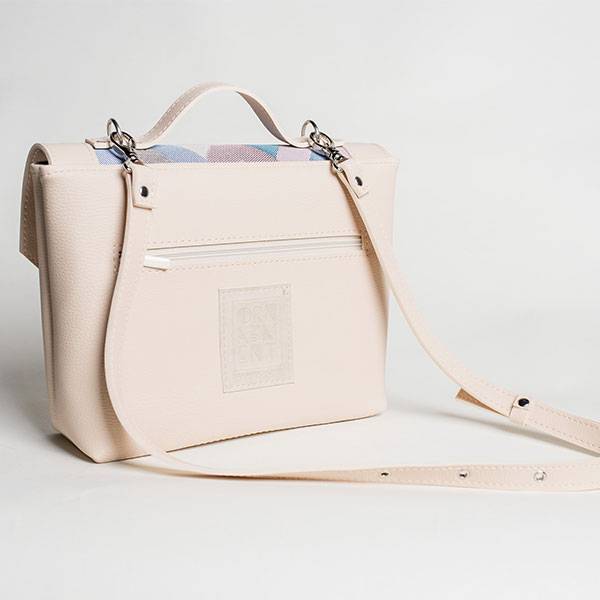 Сумка через плечо из экокожи Ornament Молочная