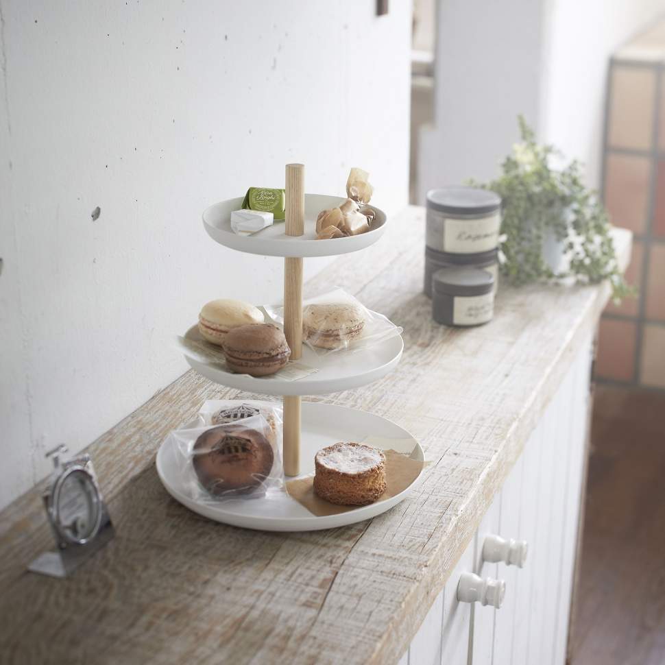 Підставка для десертів Tosca 3 Tier Yamazaki Біла