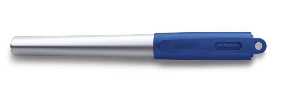 Перьевая ручка Lamy Nexx Матовый Хром Синий колпачек А
