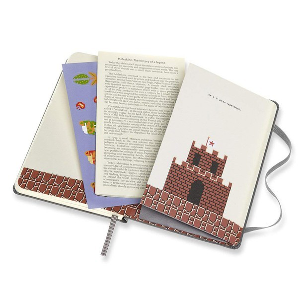 Карманный блокнот Moleskine Super Mario Серый Линия