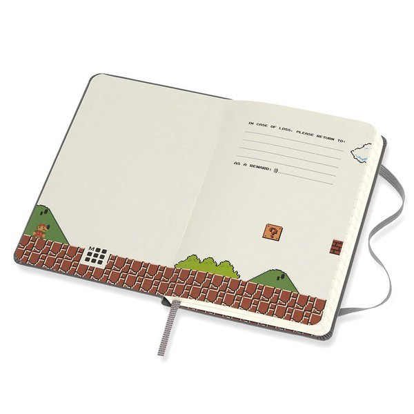 Карманный блокнот Moleskine Super Mario Серый Линия