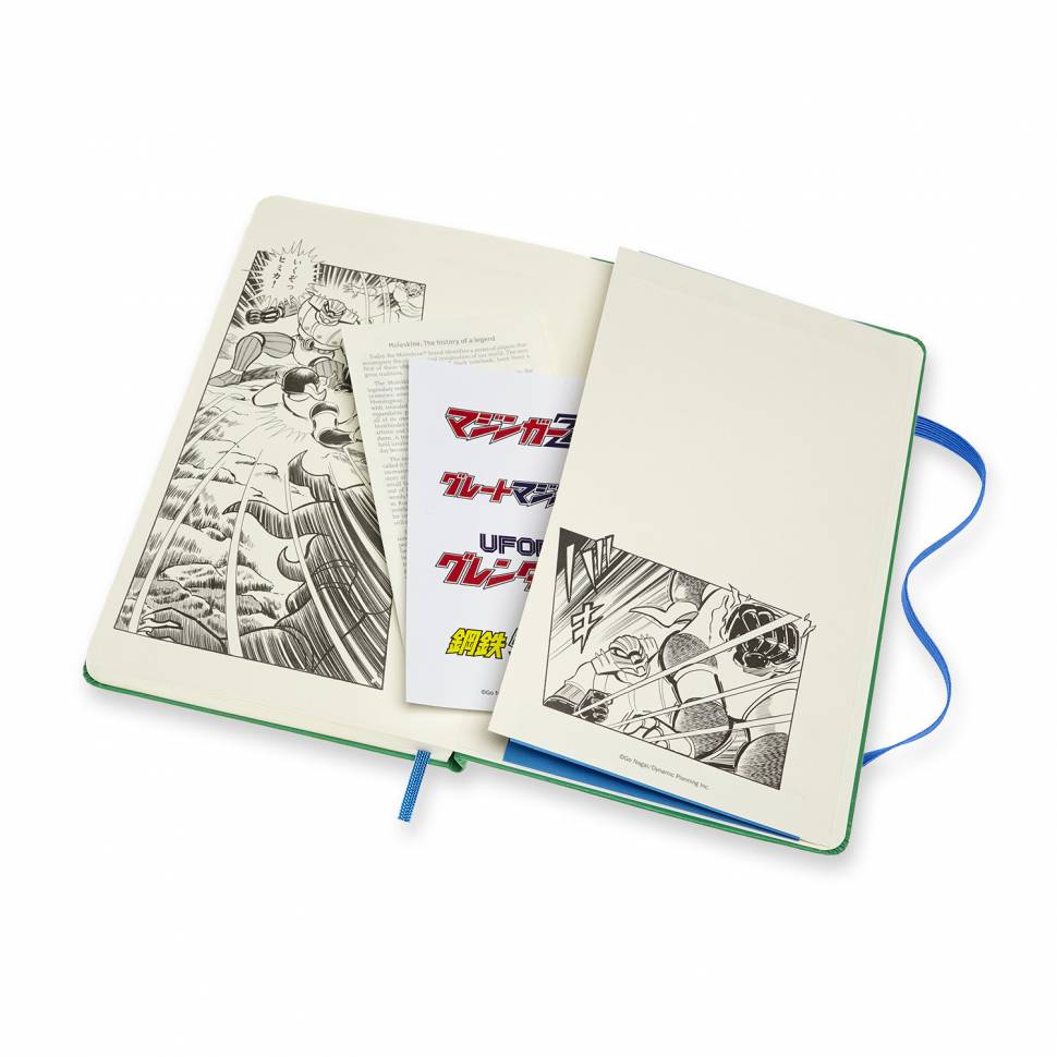 Средний Блокнот Moleskine Gō Nagai Super Robot Чистые Листы Зеленый