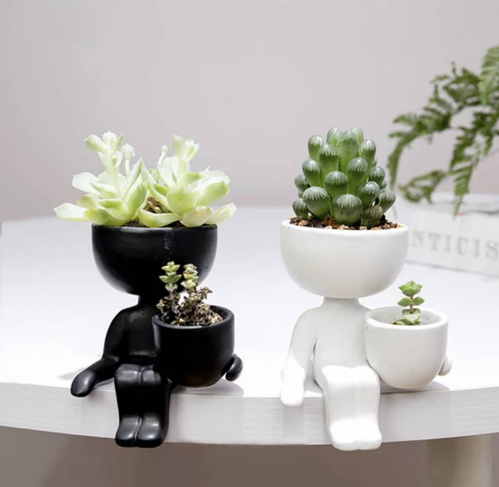 Кашпо Пришелец Белый 21 х 10,5 см Кашпо Пришелец Белый 21 х 10,5 см