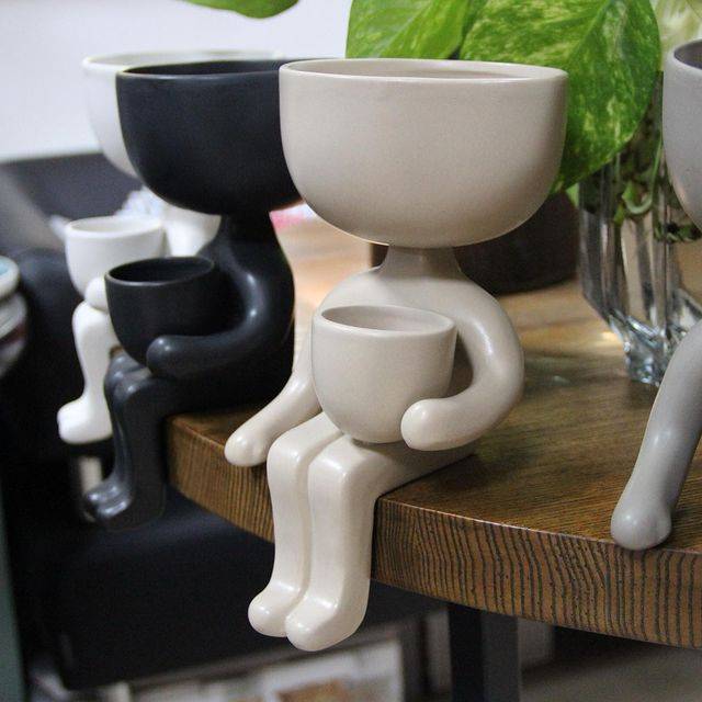 Кашпо Пришелец Белый 21 х 10,5 см Кашпо Пришелец Белый 21 х 10,5 см