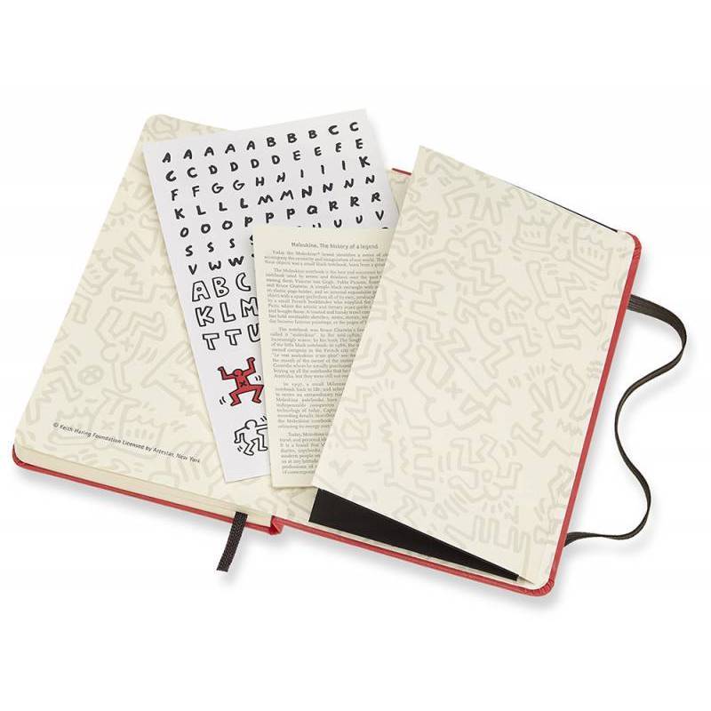 Записная книга Moleskine Keith Haring карманная Нелинованная Красная