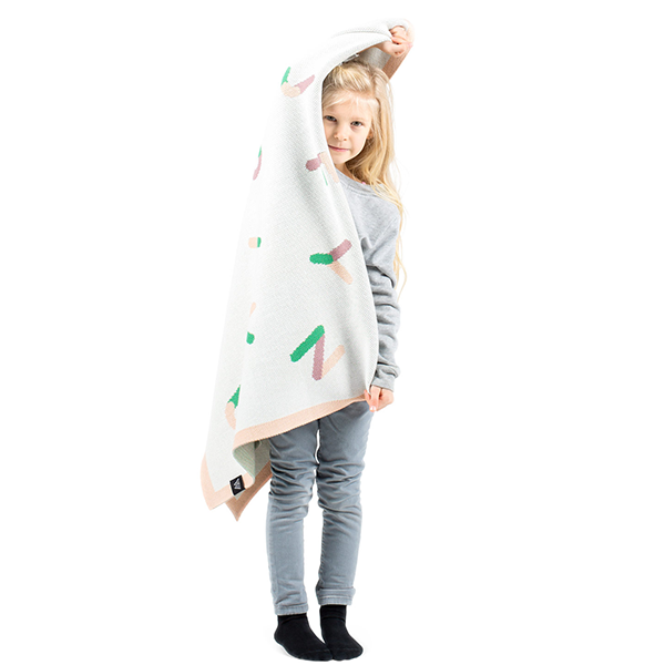 Плед из хлопка Woolkrafts Alphabet 140х100 см