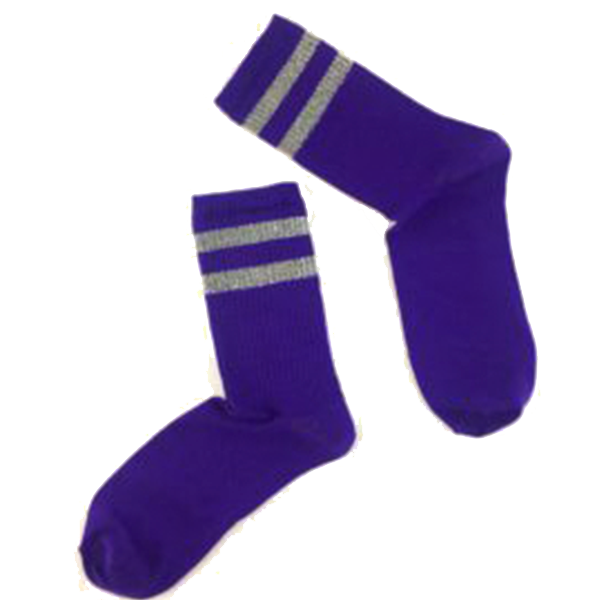 Носки высокие MySox гетры с люрексом фиолетовые