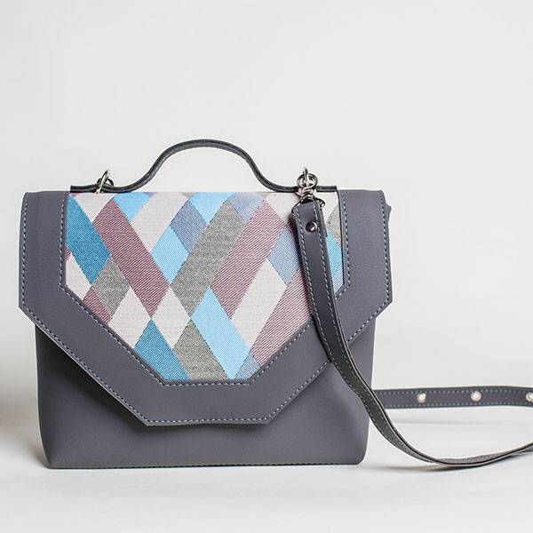 Сумка через плечо из экокожи Ornament Серая