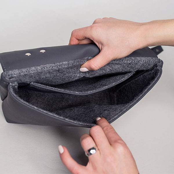 Сумка через плечо из экокожи Ornament Серая