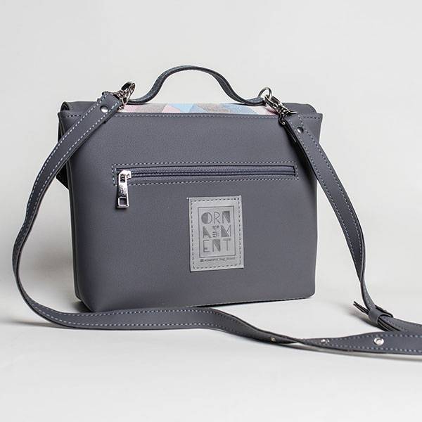 Сумка через плечо из экокожи Ornament Серая
