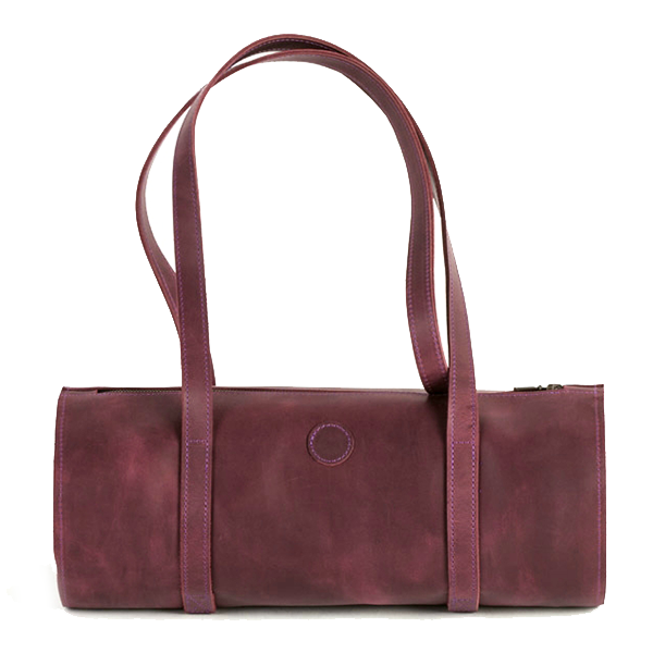 Шкіряна жіноча сумка-тубус AV2 Червона (B313)