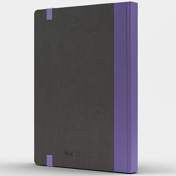 Блокнот Like U Pro A5 Сірий /Фіолетовий