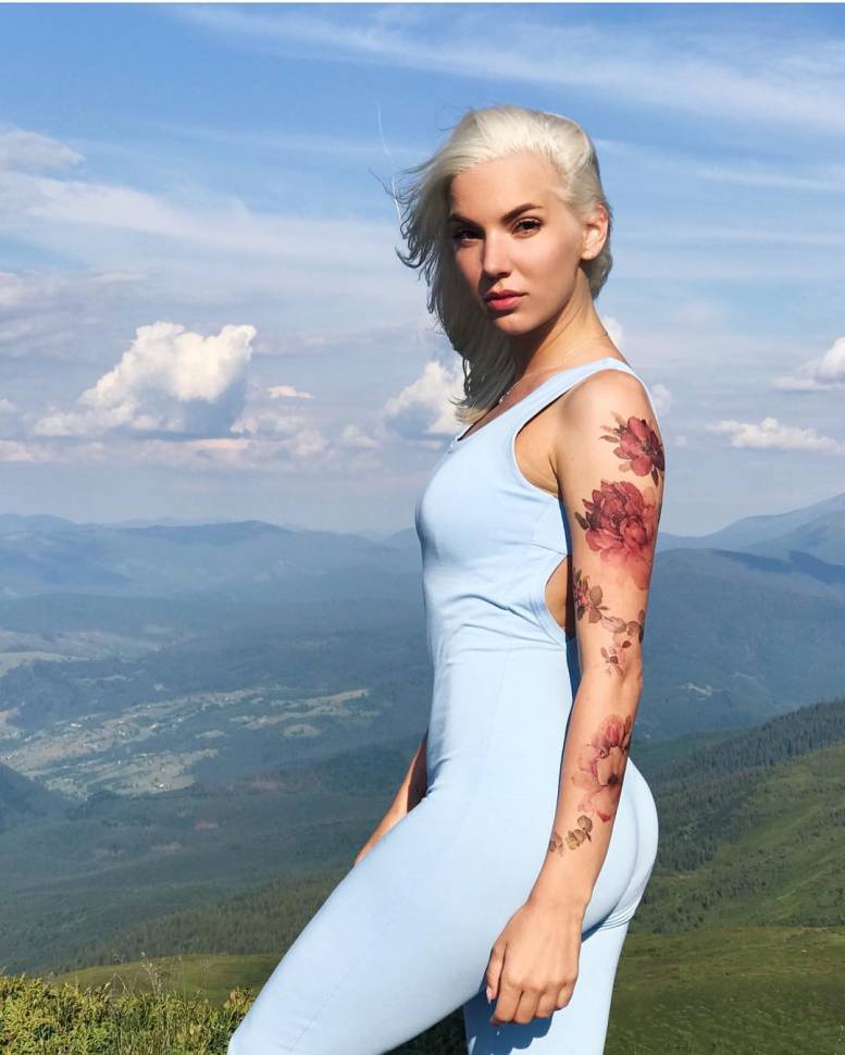 Набор временных татуировок Нежные Пионы