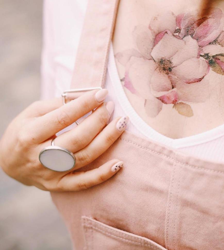 Набор временных татуировок Нежные Пионы