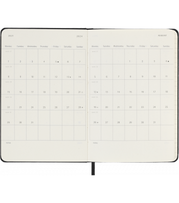 Средний Ежедневник Moleskine 2026 Черный Мягкий