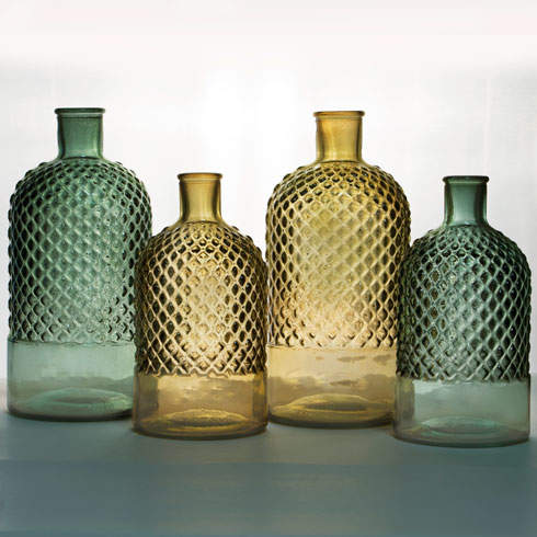 Ваза San Miguel RETRO DIAMANTE 22 см зелено-синий