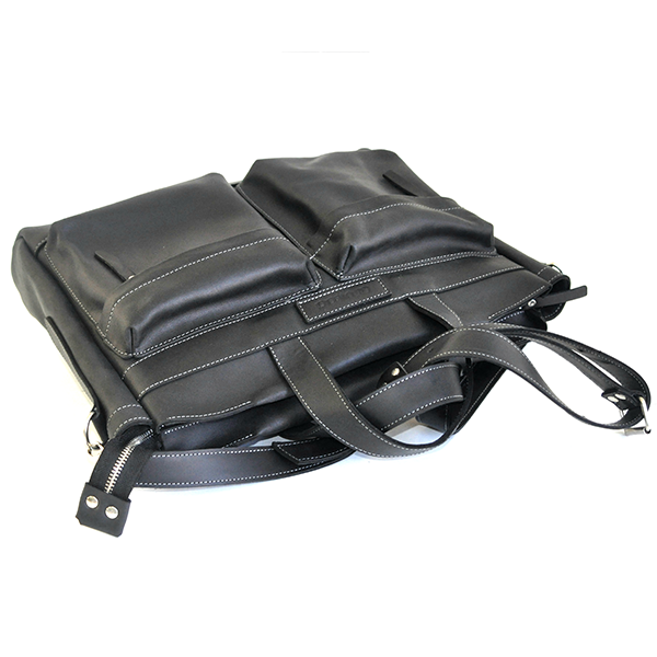 Кожаный мужской портфель AV2 Черный (B675)