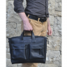 Кожаный мужской портфель AV2 Черный (B675)
