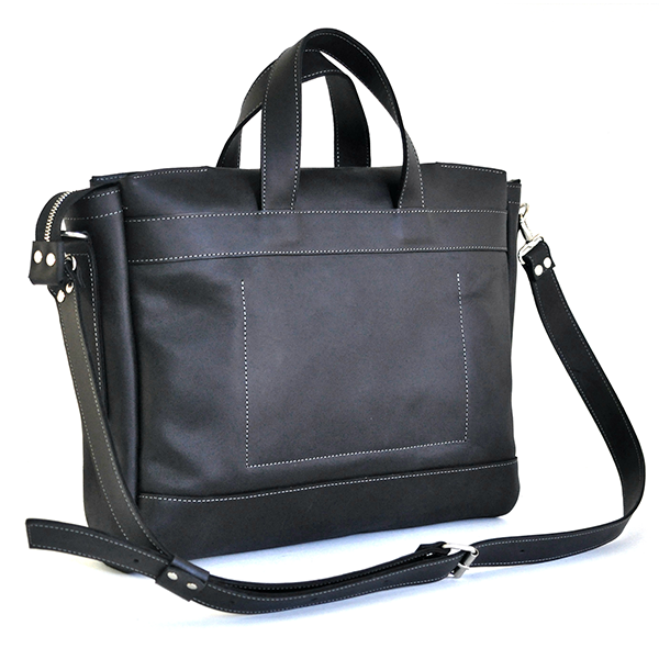 Кожаный мужской портфель AV2 Черный (B675)