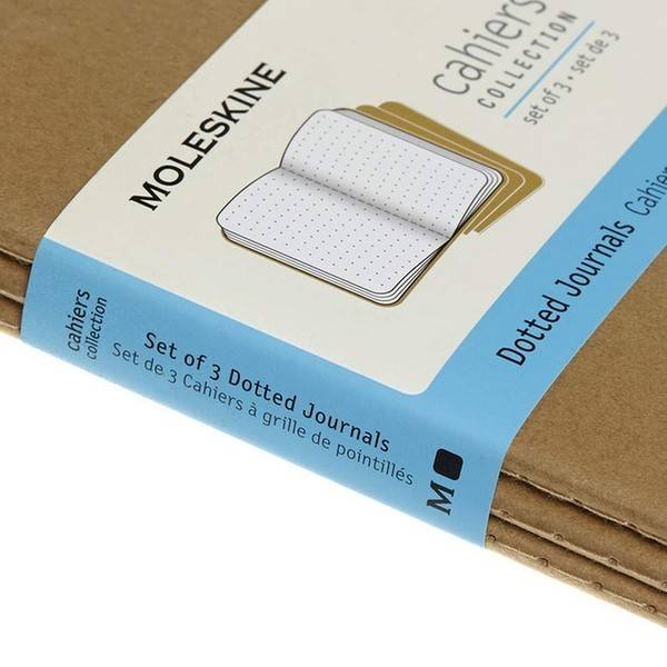 Середній Блокнот Moleskine Cahier (3 шт) Точка Бежевий