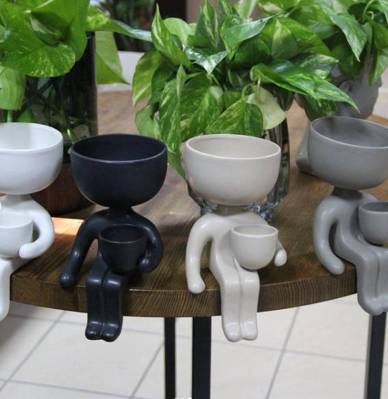 Кашпо Пришелец Черный 21 х 10,5 см Кашпо Пришелец Черный 21 х 10,5 см