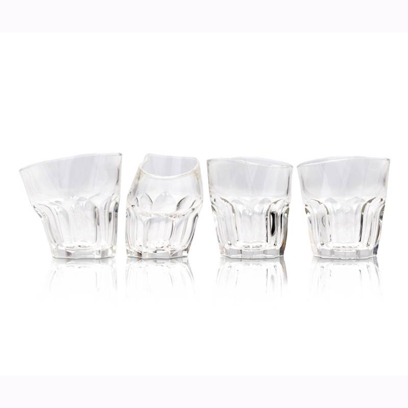 Набор Пьяных Стаканов для виски (4 шт + ящик)