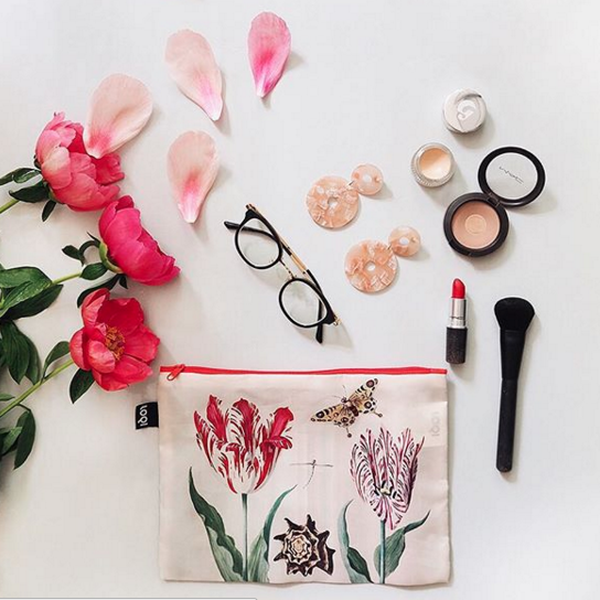 Сумка для покупок складная LOQI JACOB MARREL Two Tulips 1637-45 with IRMA BOOM