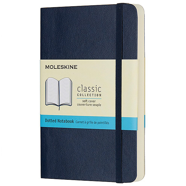 Кишеньковий блокнот Moleskine Classic Синій М&#39;яка обкладинка Точка