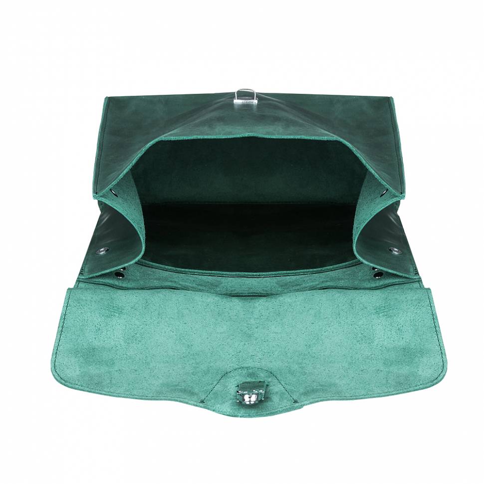 Кожаная сумка-рюкзак Dekey Изумрудная