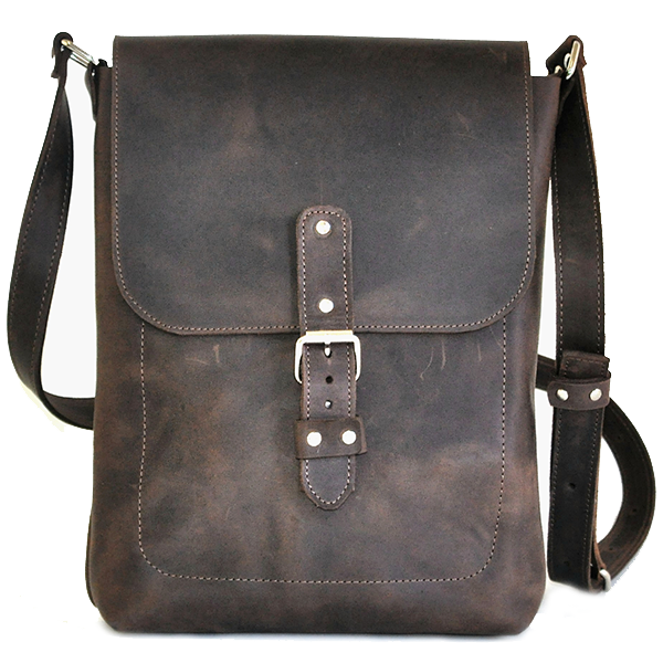 Мужская кожаная сумка AV2 Коричневая (B640)