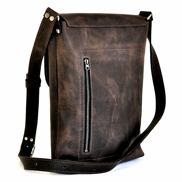 Мужская кожаная сумка AV2 Коричневая (B640)