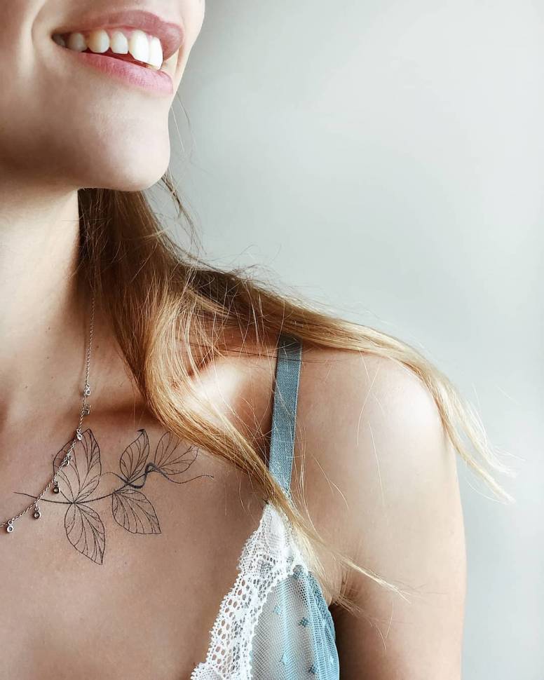 Временная татуировка Синие Сны Пиона Временная татуировка Синие Сны Пиона