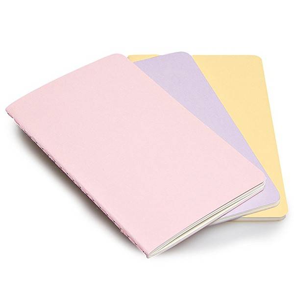 Карманная тетрадь (3 шт) Moleskine Cahier пастельная Клетка