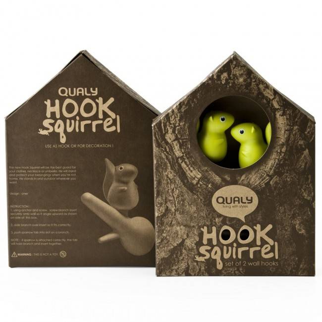 Гачки настінні Qualy Hook Squirrel (2 шт)