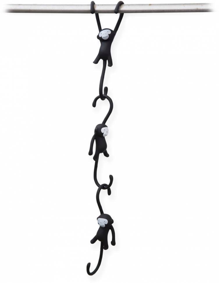 Крючки для кухни Monkey Business Just Hanging Черные