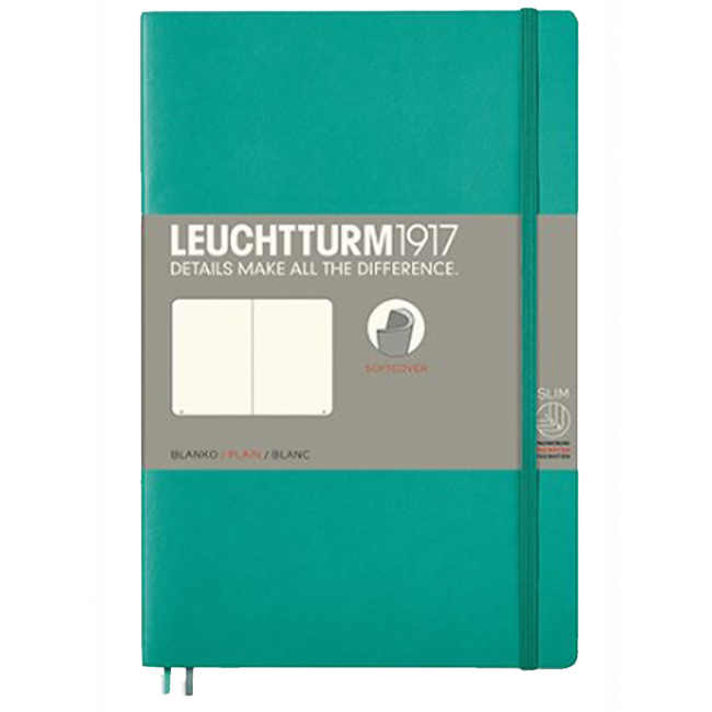 Блокнот Leuchtturm1917 Мягкий Paperback Изумрудный Чистые листы (358310)