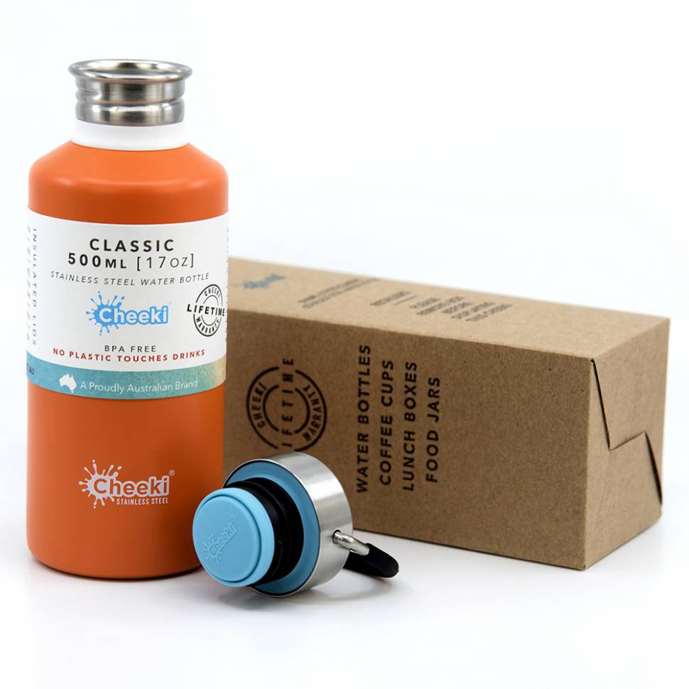 Детская бутылка для воды Cheeki Classic Single Wall 500 ml Orange