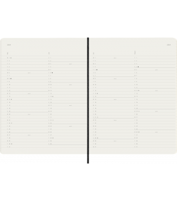 Большой Ежемесячник Moleskine 2024 Черный Мягкий