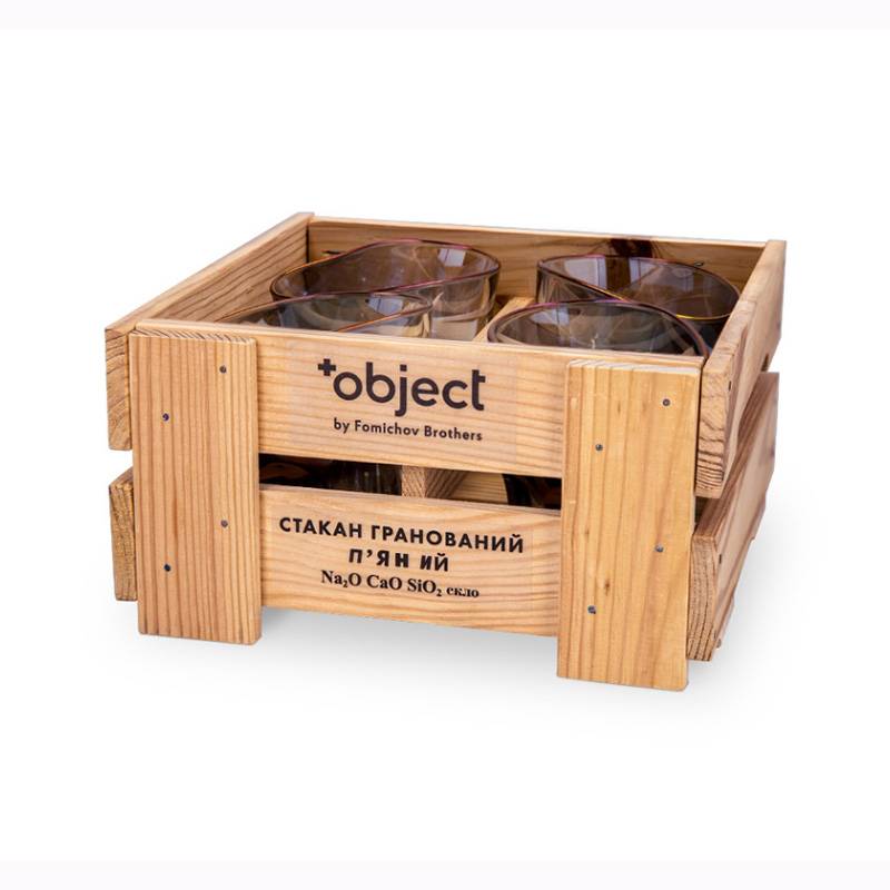 Набор Пьяных Радужных Стаканов для виски (4 шт + коробка)