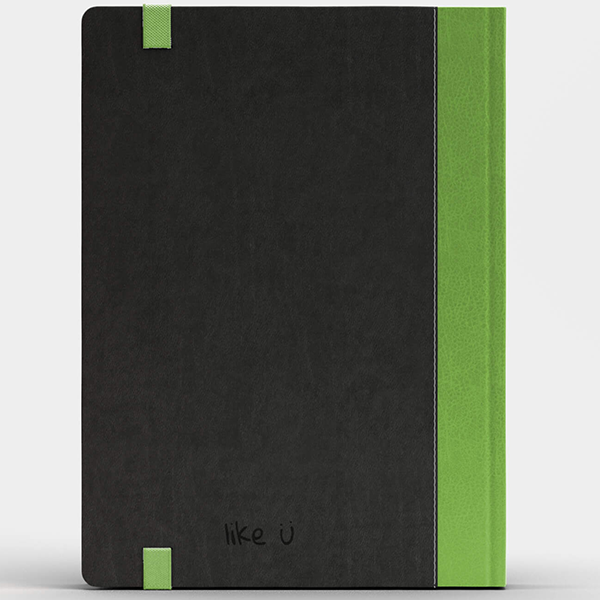 Блокнот Like U Pro A5 Чорний /Зелений