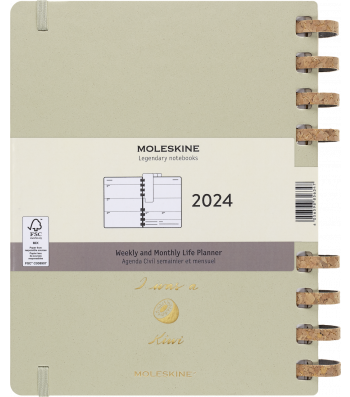 Великий Щотижневик Moleskine 2024 Spiral Ківі