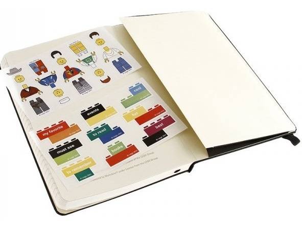 Карманный  блокнот Moleskine Lego-14 чистые листы черный