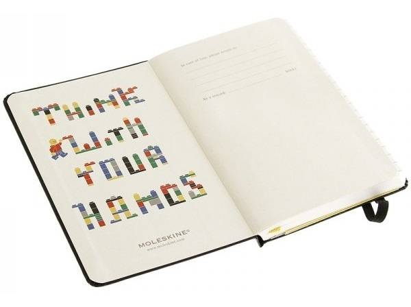 Карманный  блокнот Moleskine Lego-14 чистые листы черный