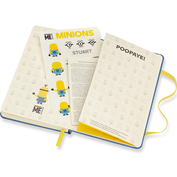 Записная книга Moleskine Minions карманная Линия Синяя