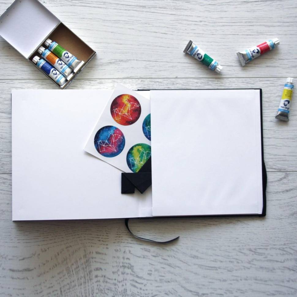 Скетчбук для акварели Sketch Terier квадратный 21 x 21 см Белый