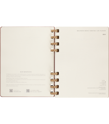 Великий Щотижневик Moleskine 2024 Spiral Мигдальний
