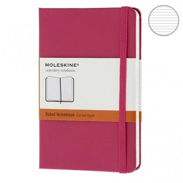 Кишеньковий блокнот Moleskine Classic Тверда обкладинка Рожевий Лінія
