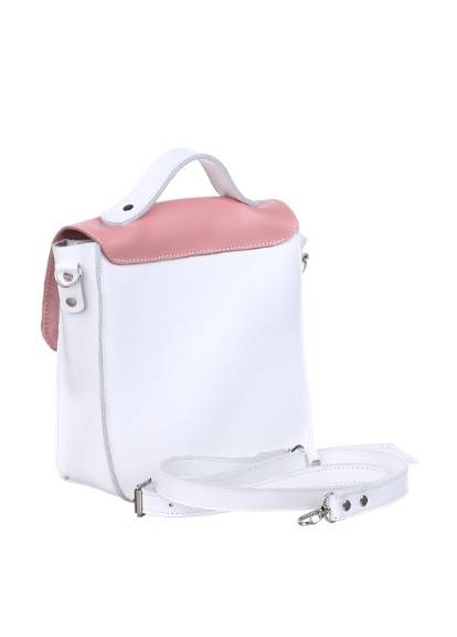 Кожаная сумка через плечо Эмануэль Dekey Белый + Пудра
