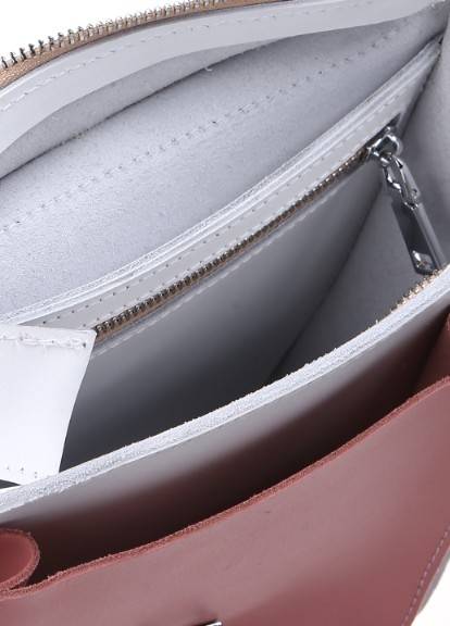 Кожаная сумка через плечо Эмануэль Dekey Белый + Пудра
